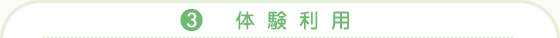 (3)体験利用